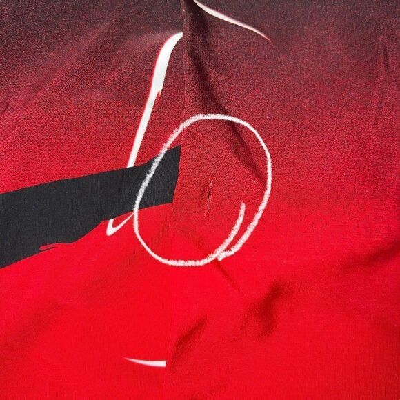 Koman Sport Vintage Y2K Anime Theme Button Down Red / Black Men's XL - Picture 9 of 9